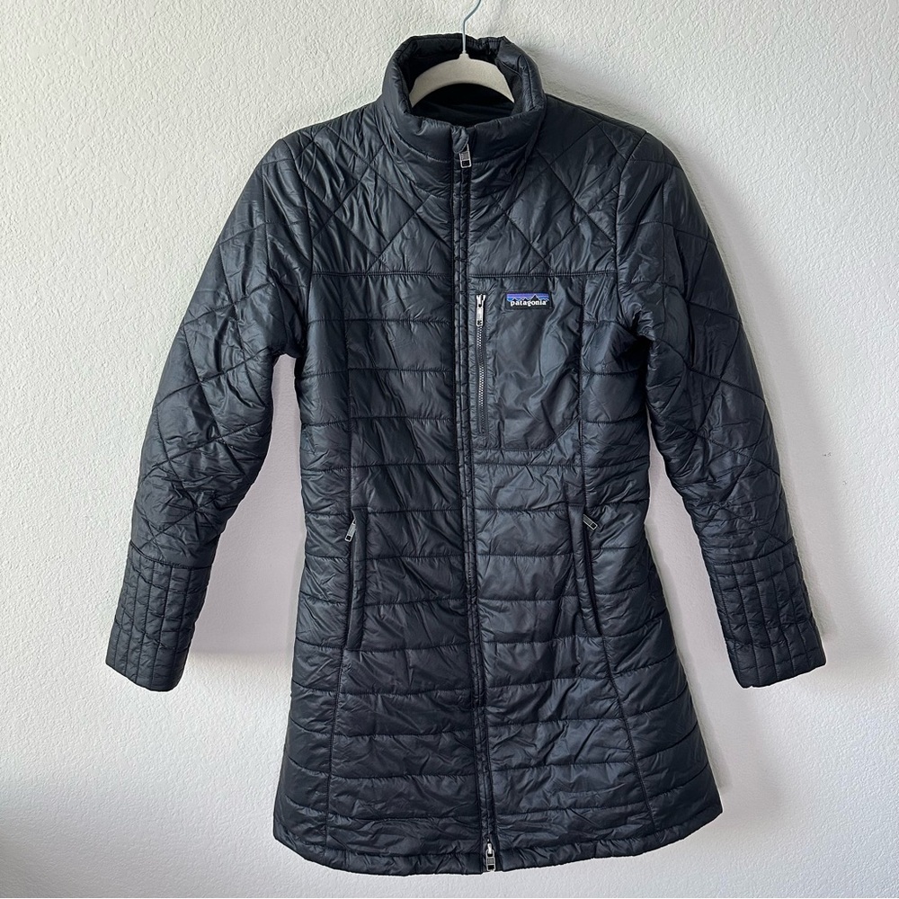 PATAGONIA Womens Radalie Black Puffer Parka SZ XS - Picture 3 of 9
